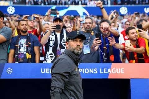 Fußball, Jürgen Klopp gewinnt mit Liverpool die Champions League June 1, 2019 - Madrid, Spain - Liverpool manager Jurgen Klopp during the UEFA Champions League Final Tottenham Hotspur Fc v Liverpool Fc at the Wanda Metropolitano Stadium in Madrid, Spain on June 1, 2019. Tottenham Hotspur Fc v Liverpool Fc - Uefa Champions League Final  - ZUMAn230 20190601_zaa_n230_439 Copyright: xMatteoxCiambellix