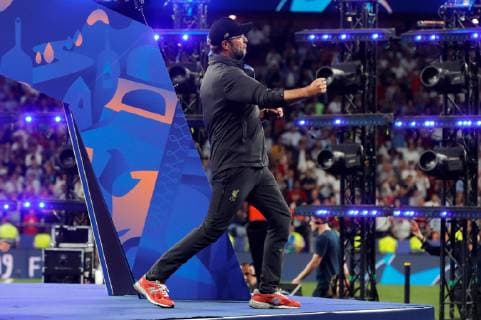 Fußball, Jürgen Klopp gewinnt mit Liverpool die Champions League Liverpool s head coach Juergen Klopp celebrates after winning the UEFA Champions League final against Tottenham Hotspur at Wanda Metropolitano stadium in Madrid, Spain, 01 June 2019. UCL Final 2019 - Tottenham Hotspur vs Liverpool FC !ACHTUNG: NUR REDAKTIONELLE NUTZUNG!  Copyright: xJuanjoxMartinx GRAF2356 20190601-636950287268161440