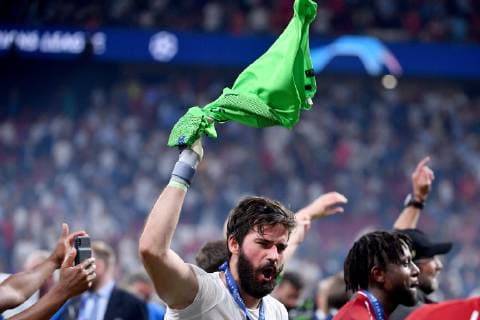 Photo Alfredo Falcone - LaPresse 01 06 2019 Madrid (spain) Soccer Liverpool - Tottenham Final Uefa Champions League 2018 2019 - Wanda Metropolitano Stadium of Madrid In the pic: Liverpool platers celebrates  Copyright: xAlfredoxFalcone LaPressex