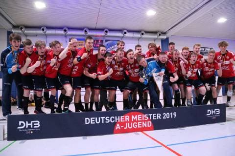 SG Flensburg-Handewitt vs Rhein Neckar Loewen, Handball, maennliche A-Jugend, Deutsche Meisterschaft, Finale, Bundesliga, 01.06.19 Jubel ueber die Deutsche Meisterschaft