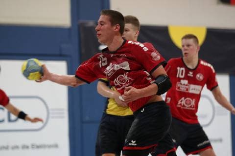 SG Flensburg-Handewitt vs Rhein Neckar Loewen, Handball, maennliche A-Jugend, Deutsche Meisterschaft, Finale, Bundesliga, 01.06.19 Lars Kooij (Nr.15, SG Flensburg-Handewitt)
