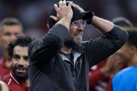 June 1, 2019 - Madrid, Spain - Jurgen Klopp of Liverpool celebrates after winning the UEFA Champions League Final between Tottenham Hotspur and Liverpool at Estadio Wanda Metropolitano on June 1, 2019 in Madrid, Spain. Tottenham Hotspur v Liverpool - UEFA Champions League Final  - ZUMAn230 20190601_zaa_n230_570 Copyright: xJosexBretonx