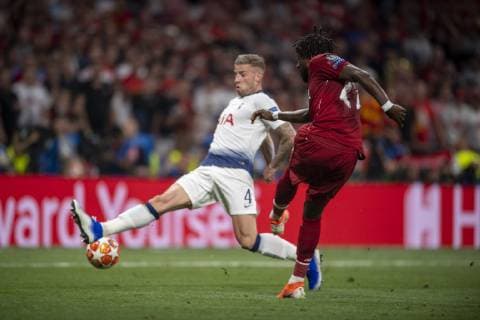 Divock Origi (Liverpool FC) he scored the second goal for his team during the UEFA Champions League Final match between Tottenham 0-2 Liverpool FC at Estadio Metropolitano in Madrid, Spain, June 1, 2019. Noxthirdxpartyxsales  (104849896)