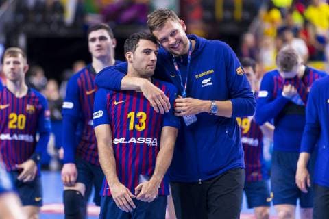 Köln, Deutschland 02. Juni 2019: Handball - EHF CL Spiel Platz 3 - FC Barcelona, Barca vs. PGE Vive Kielce Aitor Arino Bengoechea (Barcelona) Köln Lanxess Arena Deutschland