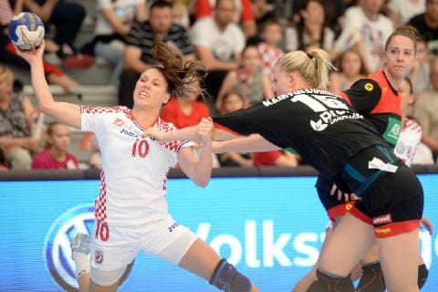 Handball, WM Quali, Damen, Kroatien - Deutschland World handball qualification - Koprivnica, Croatia 02.06.2019., Koprivnica, Croatia - Womans qualification match between Croatia and Germany for the 2019 World Championship, WM, Weltmeisterschaft in Japan. Milosavljevic Dejana  VjeranxZganecxRogulja PIXSELL