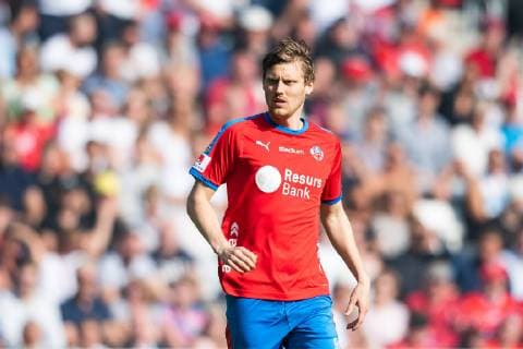 1906022 Helsingborgs Andri Runar Bjarnason under fotbollsmatchen i Allsvenskan mellan Helsingborg och Malmö FF den 2 juni 2019 i Helsingborg. Copyright: PETTERxARVIDSON BB190602PA173