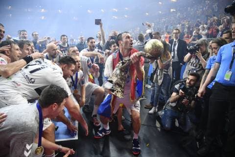 So sehen Sieger aus, Handball, Männer, Velux EHF Final Four, Finale, HC Vardar vs Telekom Veszprem, 02.06.19 Köln Lanxess-Arena Nordrhein-Westfalen Germany