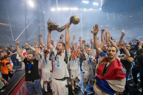 Handball, EHF CL, Final Four, Finale, HC Vardar Skopje - Telekom Veszprem HC HC Vardar HANDBALL : Finale Ligue des champions - Telekom Veszprem HC vs HC Vardar - 02 06 2019 THEOPHILELaurent Panoramic 