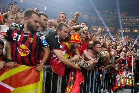 Handball, EHF CL, Final Four, Finale, HC Vardar Skopje - Telekom Veszprem HC HC Vardar HANDBALL : Finale Ligue des champions - Telekom Veszprem HC vs HC Vardar - 02 06 2019 THEOPHILELaurent Panoramic 