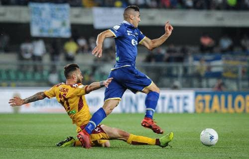 Fußball, Italien, Aufstiegrunde zur Serie A, Hellas Verona - AS Cittadella Photo Claudio Martinelli LaPresseJune 2nd, 2018 Verona Italysport soccerVerona vs Cittadella - Italian Football Championship League BKT 2018 2019 - Promotion - Bentegodi stadium.In the pic: siega e faraoni  Copyright: xClaudioxMartinelli LaPressex