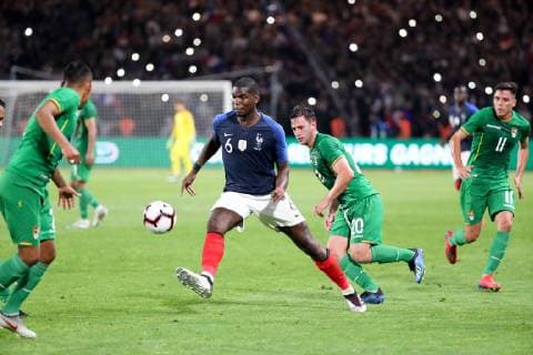 06 PAUL POGBA (FRA) - 20 FERNANDO SAUCEDO (BOL) FOOTBALL : France vs Bolivie - Match Amical - 02 06 2019 FEP Panoramic 