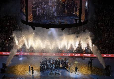Final 4 Veszprem - Vardar Skopje Handball Finale Lanxess Arena Koeln Deutschland Datum: 02.06.2019 Siegerehrung