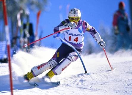 Ski WM 1989, Slalom Damen: Vreni SCHNEIDER (SUI) SKI ALPIN SAISON 88 89 WM 1989 Vail Slalom Damen 07.02.1989 Vreni SCHNEIDER (SUI) Vail Colorado USA *** Ski WCH 1989, Slalom Women Vreni SCHNEIDER SUI SKI ALPIN SAISON 88 89 WCH 1989 Vail Slalom Women 07 02 1989 Vreni SCHNEIDER SUI Vail Colorado USA 