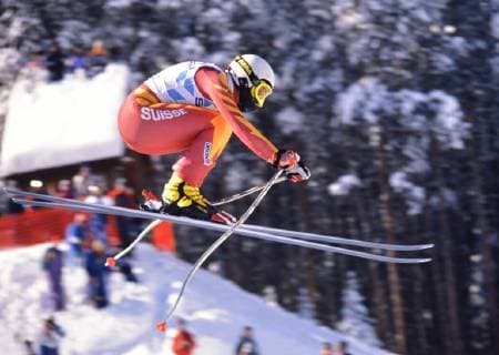 Ski WM 1989, Abfahrt Damen: Maria WALLISER (SUI) SKI ALPIN SAISON 88 89 WM 1989 Vail Abfahrt Damen 05.02.1989 Maria WALLISER (SUI) Vail Colorado USA *** Ski WM 1989, downhill women Maria WALLISER SUI SKI ALPIN SAISON 88 89 WM 1989 Vail downhill women 05 02 1989 Maria WALLISER SUI Vail Colorado USA 