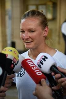 03.06.2019, GER, Frankfurt am Main, Frauenfussball, DFB Frauen, Damen Deutsche Frauen-Nationalmannschaft trifft sich in der Villa Kennedy vor dem Start der Frauen-Weltmeisterschaft vom 7. Juni bis 7. Juni 2019 in Frankreich Bild zeigt: Nationalspielerin Alexandra Popp