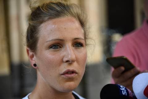 03.06.2019, GER, Frankfurt am Main, Frauenfussball, DFB Frauen, Damen Deutsche Frauen-Nationalmannschaft trifft sich in der Villa Kennedy vor dem Start der Frauen-Weltmeisterschaft vom 7. Juni bis 7. Juni 2019 in Frankreich Bild zeigt: Nationalspielerin Svenja Huth