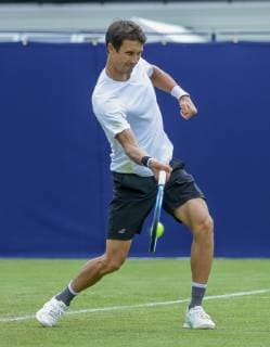Surbiton Trophy Day One Evgeny Donskoy of Russia on Day One of the Fuzion 100 Surbiton Trophy at the Surbiton Racket & Fitness Club, Surbiton Content Not Available For UK Newspapers Copyright: xStevexO Sullivanx FIL-13317-0057