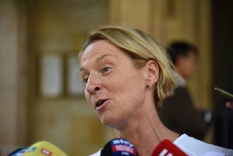 03.06.2019, GER, Frankfurt am Main, Frauenfussball, DFB Frauen, Damen Deutsche Frauen-Nationalmannschaft trifft sich in der Villa Kennedy vor dem Start der Frauen-Weltmeisterschaft vom 7. Juni bis 7. Juni 2019 in Frankreich Bild zeigt: Bundestrainerin Martina Voss-Tecklenburg im Interview