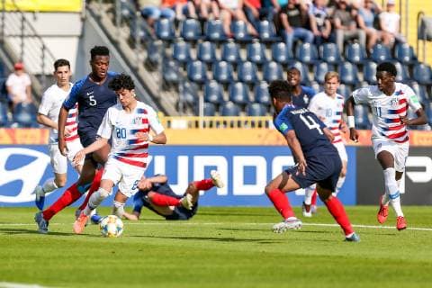 04.06.2019 BYDGOSZCZ UL. GDANSKA (POLAND) PILKA NOZNA (FOOTBALL) MISTRZOSTWA SWIATA W PILCE NOZNEJ DO LAT 20 (FIFA UNDER 20 WORLD CUP) MECZ (GAME) FRANCJARICHARD LEDEZMA, - USARICHARD LEDEZMA, (FRANCERICHARD LEDEZMA, - USA U20) NZ WOLENTARIAT BYDGOSZCZ FOTO TADEUSZ SKWIOT CYFRASPORT NEWSPIX.PL --- Newspix.pl FRANCE OUT!  20190604TSCS6868