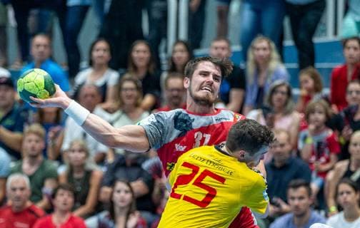 04.06.2019, Sporthalle am See, Hard, AUT, spusu HLA, Alpla HC Hard vs Moser Medical UHK Krems, Finale, 4. Spiel, im Bild Ivan Horvat (Alpha HC Hard) during the spusu Handball League Austria final, 4th round match between Union JURI Leoben and Sparkasse Schwaz Handball Tirol at the Sporthalle am See in Hard, Austria on 2019 06 04. EXPA Pictures 2019, PhotoCredit: EXPA Rinderer Peter Hard