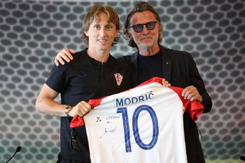 Sport Bilder des Tages Italian football camp for children 06.06.2019., Opatija, Croatia - press conference, PK, Pressekonferenz on announcement of the Italian football camp for children in Croatia. Luka Modric, Vittorio Petrone  NelxPavletic PIXSELL