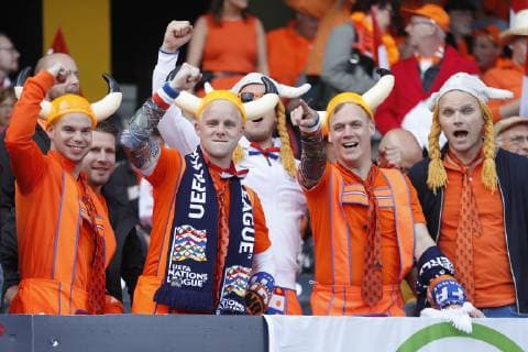 GUIMARAES, 06-06-2019, Estadio D. Afonso Henriques , UEFA Nations League Semi Final. Dutch fans during the game Netherlands - England Netherlands - England  x3610057x Copyright: