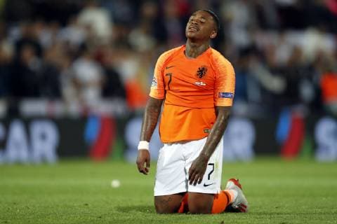 Steven Bergwijn of Holland during the UEFA Nations League semi final match between The Netherlands and England at Estadio D. Afonso Henriques on June 06, 2019 in Guimaraes, Portugal UEFA Nations League 2018 2019 xVIxVIxImagesx xMauricexvanxSteenxIVx 14675874