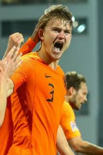 UEFA Nations League 2019 - Semi Final - The Netehrlands v England 06-06-2019: Voetbal: Nederland v Engeland: Guimaraes Semi final UEFA Nations League 2019 Matthijs de Ligt of The Netherlands scored the equalizer