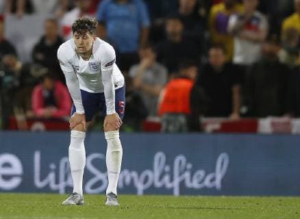 John Stones of England dejected after gifting Netherlands their second goal during the UEFA Nations League match at D. Afonso Henriques Stadium, Guimaraes. Picture date: 6th June 2019. Picture credit should read: David Klein Sportimage EDITORIAL USE ONLY. No use with unauthorised audio, video, data, fixture lists, club league logos or live services. Online in-match use limited to 120 images, no video emulation. No use in betting, games or single club league player publications. SPI-0093-0106