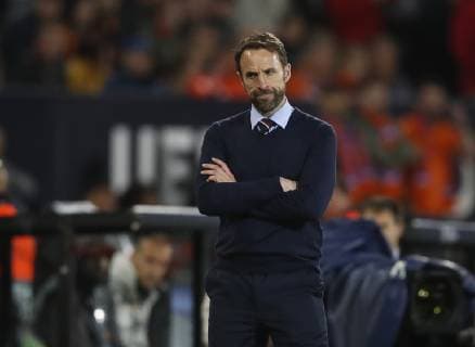 Gareth Southgate manager of England dejected during the UEFA Nations League match at D. Afonso Henriques Stadium, Guimaraes. Picture date: 6th June 2019. Picture credit should read: David Klein Sportimage EDITORIAL USE ONLY. No use with unauthorised audio, video, data, fixture lists, club league logos or live services. Online in-match use limited to 120 images, no video emulation. No use in betting, games or single club league player publications. SPI-0093-0121