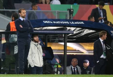 Netherlands v England UEFA Nations League Semi-Final Manager of England, Gareth Southgate during the UEFA Nations League Semi-Final match at Estadio D. Afonso Henrique, Guimaraes Content Not Available For UK Newspapers Copyright: xPaulxChestertonx FIL-13327-0197