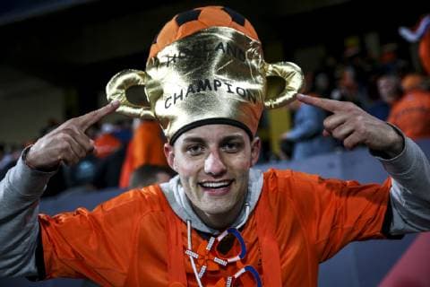 June 6, 2019 - Guimares, Portugal - Netherlands supporter after the UEFA Nations League Semi-Final football match Netherlands vs England at D.Afonso Henriques stadium in Guimares on June 6, 2019. ..( NurPhoto) Netherlands v England - UEFA Nations League Semi-Final  - ZUMAn230 20190606_zaa_n230_557 Copyright: xFilipexAmorimx