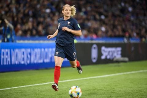 07.06.2019, xkvx, Fussball Frauen WM Frankreich, Frankreich - Suedkorea emspor, v.l. Eugenie Le Sommer (Fussballnationalmannschaft Frankreich) Freisteller (DFL DFB REGULATIONS PROHIBIT ANY USE OF PHOTOGRAPHS as IMAGE SEQUENCES and or QUASI-VIDEO) Paris