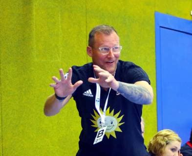 Trainer Heidmar Felixson (in seinem letzten Spiel für Lübbecke) Handball 2.Liga 2018 19 EHV Aue - TuS Nettelstedt-Lübbecke am 8.6.2019 EHV Aue - TuS Nettelstedt-Lübbecke