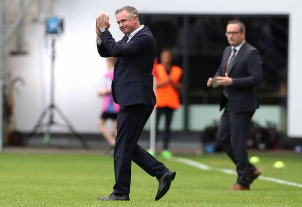 UEFA EURO, EM, Europameisterschaft,Fussball 2020 Qualifing Round Group C, A. Le Coq Arena, Tallinn, Estonia 8 06 2019 Estonia vs Northern Ireland Northern Ireland s manager Michael O Neill after the final whistle Michael O Neill after the final whistle 8 06 2019  Copyright: x©INPHO WilliamxCherryx Estonia v N Ireland_071