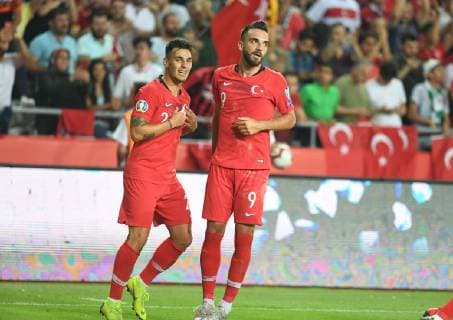 Fußball, EM Quali, Türkei - Frankreich Fußball, EM Quali, Türkei - Frankreich Turkey™s Kaan Ayhan celebrates his goal during Euro 2020 group H qualifying soccer match between Turkey and France at the Konya City Stadium in Konya, Turkey, June 8, 2019.  Copyright: AbdurrahmanxAntakyali 16395182
