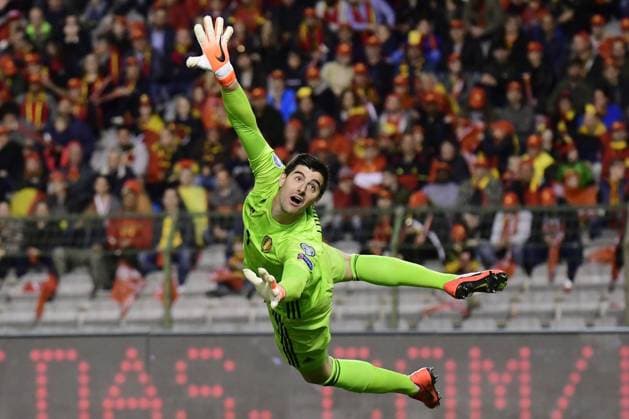 Sport Bilder des Tages BRUSSELS, BELGIUM - JUNE 8 : Thibaut Courtois goalkeeper of Belgium in action during the Euro 2020 qualification game between Belgium and Kazakhstan at the King Baudouin Stadium on June 08, 2019 in Brussels, Belgium, 8 06 2019 FOOTBALL : Belgique Vs Kazakhstan - Qualifications Euro 2020 - 08 06 2019 PhotoNews Panoramic 