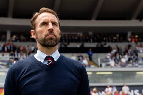 Guimaraes, Portugal, 09.06.2019, UEFA Nations League, Spiel um Platz 3, Schweiz - England, Trainer Gareth Southgate (ENG) schaut ( Defodi-01053042998