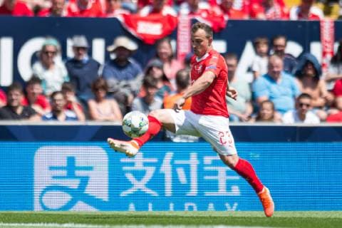 Guimaraes, Portugal, 09.06.2019, UEFA Nations League, 3. Platz, Schweiz - England, Xherdan Shaqiri (Switzerland) controls the ball ( Defodi-09-531-002216