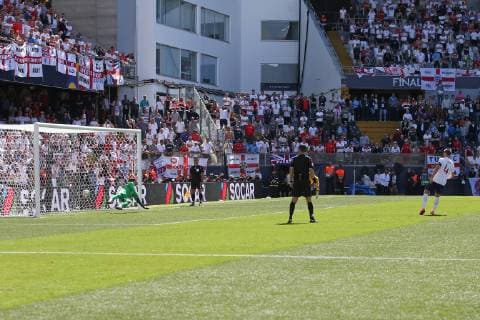 Switzerland v England UEFA Nations League 3rd Place Play-off Eric Dier of England scores what turns out to be the winning spot kick during the penalty shoot out during the UEFA Nations League 3rd Place Play-off match at Estadio D. Afonso Henrique, Guimaraes Content Not Available For UK Newspapers Copyright: xPaulxChestertonx FIL-13338-0053