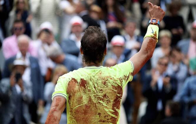 TENNIS - ATP, Tennis Herren French Open 2019 PARIS,FRANCE,09.JUN.19 - TENNIS - ATP World Tour, French Open, Roland Garros, Grand Slam, final. Image shows the rejoicing of Rafael Nadal (ESP). GEPAxpictures xMatthiasxHauer