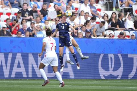 Lisa Evans (Ecosse) FOOTBALL : Angleterre vs Ecosse - Coupe du monde de Football Feminin Groupe D - Nice - 09 06 2019 NorbertScanella Panoramic 