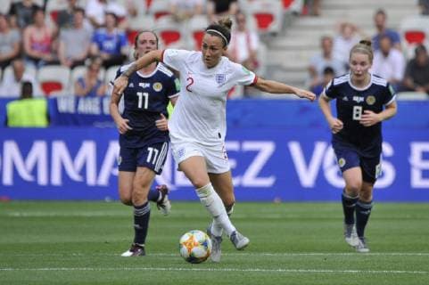 Lucy Bronze (Angleterre) FOOTBALL : Angleterre vs Ecosse - Coupe du monde de Football Feminin Groupe D - Nice - 09 06 2019 NorbertScanella Panoramic 