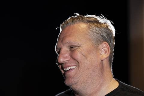 Traener Nikolaj Bredahl Jacobsen. Herrehaandbold EM-kval: Landholdets pressemoede paa Hotel Scandic i Koebenhavn, mandag den 10. juni 2019. , Copenhagen Denmark