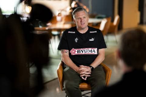 Traener Nikolaj Bredahl Jacobsen. Herrehaandbold EM-kval: Landholdets pressemoede paa Hotel Scandic i Koebenhavn, mandag den 10. juni 2019. . , Copenhagen Denmark