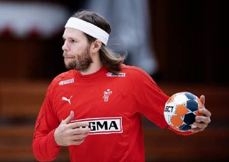 Mikkel Hansen under haandbold herrelandsholdets traening i Bavnehoej Hallen forud for EM-kvalifikationen, mandag den 10. juni 2019.. , Copenhagen Denmark