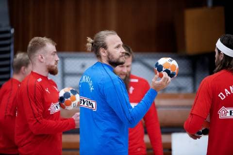 Henrik Moellgaard under haandbold herrelandsholdets traening i Bavnehoej Hallen forud for EM-kvalifikationen, mandag den 10. juni 2019.. , Copenhagen Denmark