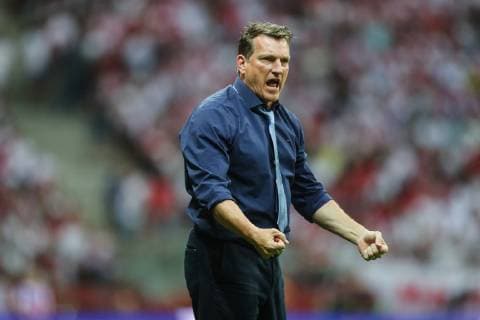 10.06.2019 WARSZAWA, STADION PGE NARODOWY PILKA NOZNA (FOOTBALL) ELIMINACJE MISTRZOSTW EUROPY UEFA EURO, EM, Europameisterschaft,Fussball 2020 ( UEFA EURO 2020 QUALIFICATION ) JUBILEUSZOWE KOSZULKI - STO LAT PZPN MECZ POLSKA - IZRAEL ( POLAND - ISRAEL ) NZ ANDREAS HERZOG TRENER HEAD COACH IZRAEL FOTO LUKASZ GROCHALA CYFRASPORT NEWSPIX.PL --- Newspix.pl  20190610CSLG0122