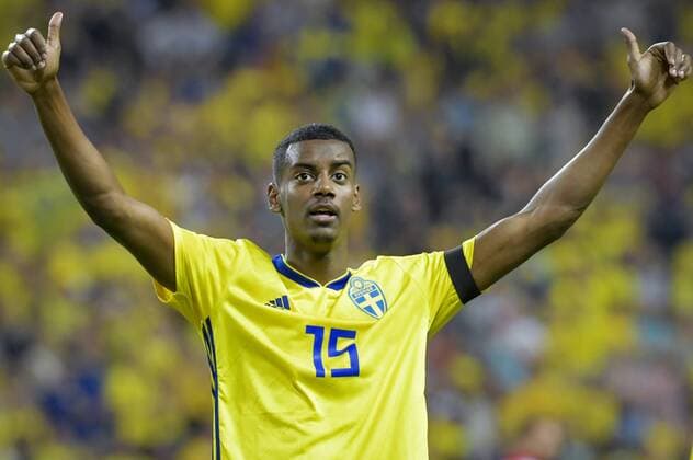 Swedens Alexander Isak celebrates after scoring during the UEFA EURO, EM, Europameisterschaft,Fussball 2020 qualifier Group F soccer match between Sweden and Malta at Friends Arena in Stockholm, Sweden, on June 7, 2019. STOCKHOLM SWEDEN SOCCER x10060x