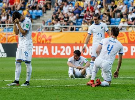 Gdynia, Polen, 11.06.2019, FIFA U-20-Weltmeisterschaft Polen 2019, Halbfinale, Ukraine - Italien, Italien enttaeuscht ( Defodi-01048-180964
